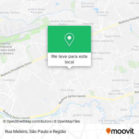 Rua Meleiro mapa