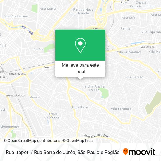 Rua Itapeti / Rua Serra de Juréa mapa