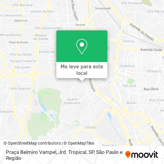 Praça Belmiro Vampel, Jrd. Tropical, SP mapa