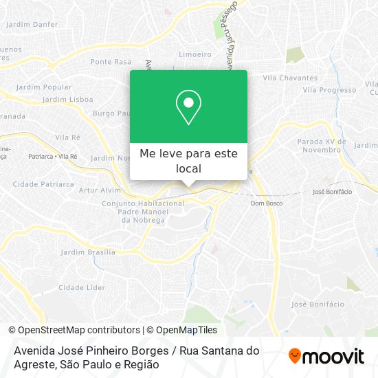 Avenida José Pinheiro Borges / Rua Santana do Agreste mapa