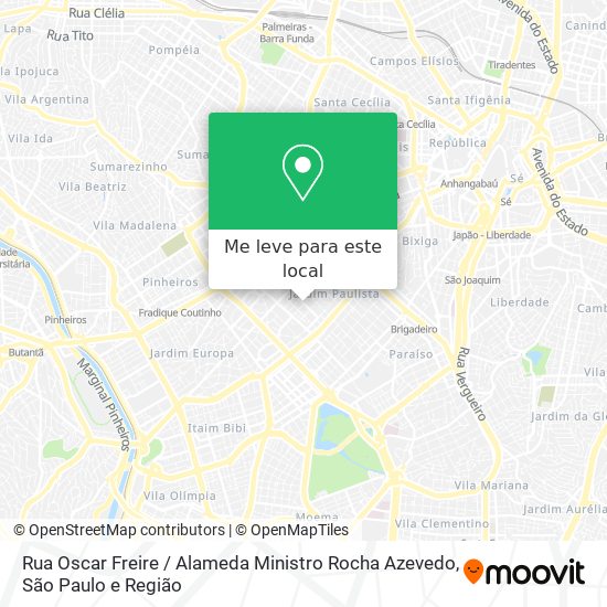 Rua Oscar Freire / Alameda Ministro Rocha Azevedo mapa