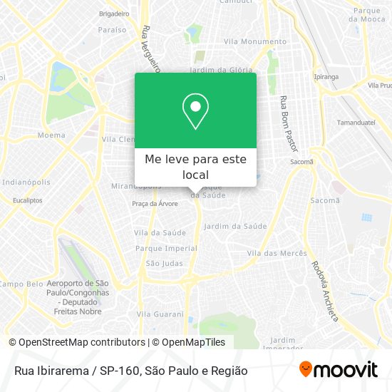 Rua Ibirarema / SP-160 mapa