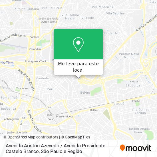 Avenida Ariston Azevedo / Avenida Presidente Castelo Branco mapa