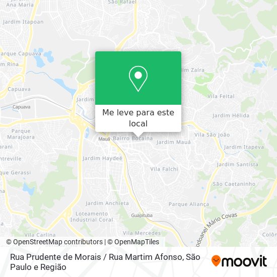 Rua Prudente de Morais / Rua Martim Afonso mapa