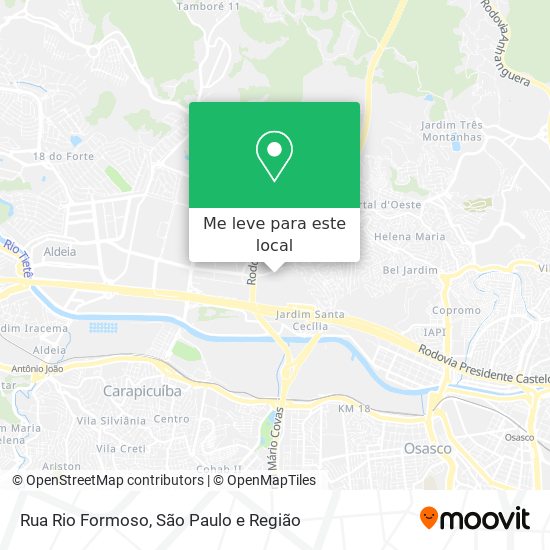 Rua Rio Formoso mapa