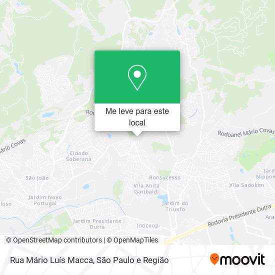 Rua Mário Luís Macca mapa
