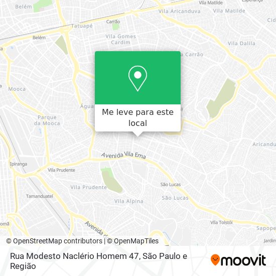 Rua Modesto Naclério Homem 47 mapa