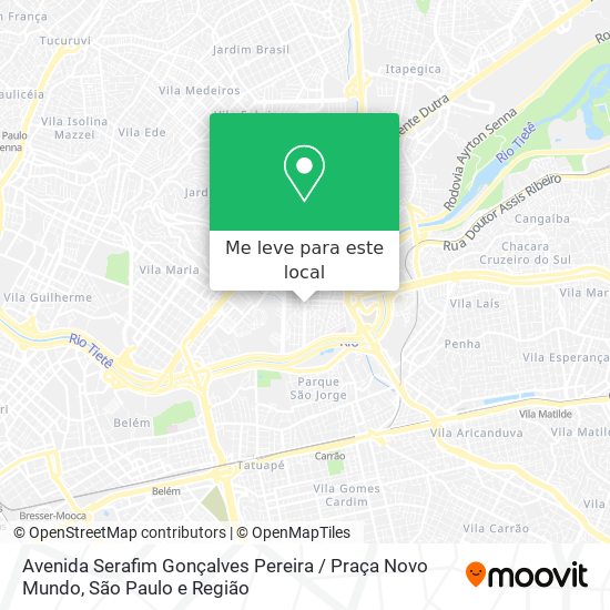 Avenida Serafim Gonçalves Pereira / Praça Novo Mundo mapa