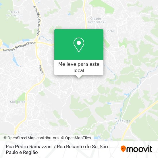 Rua Pedro Ramazzani / Rua Recanto do So mapa