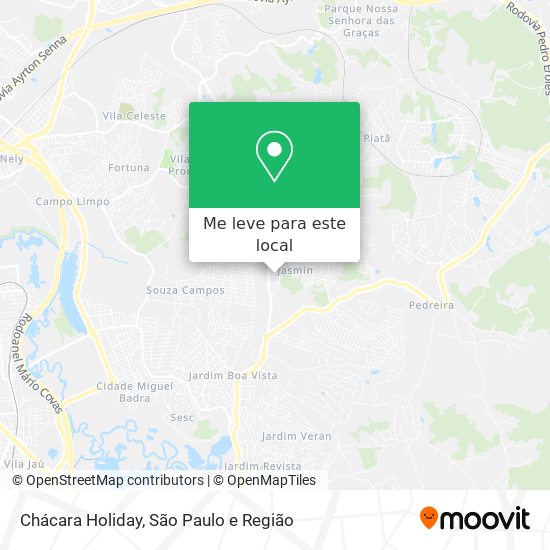Chácara Holiday mapa