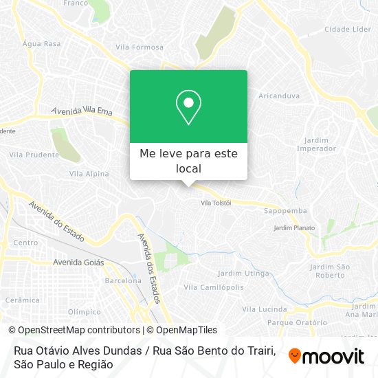 Rua Otávio Alves Dundas / Rua São Bento do Trairi mapa
