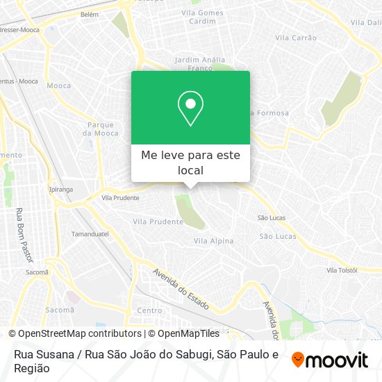 Rua Susana / Rua São João do Sabugi mapa