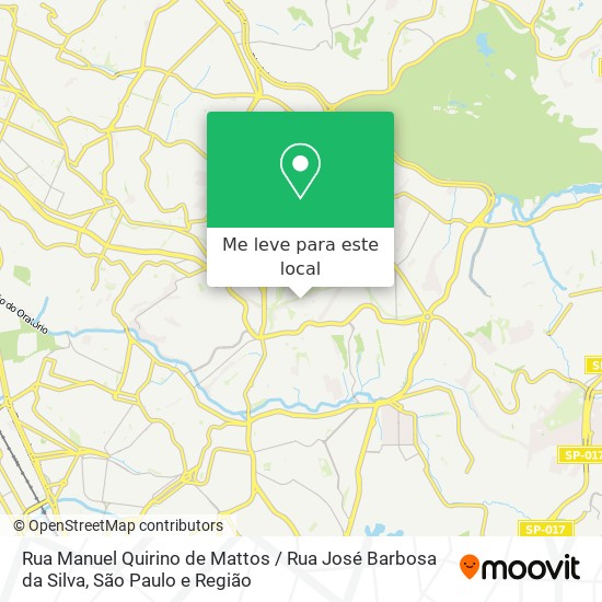Rua Manuel Quirino de Mattos / Rua José Barbosa da Silva mapa