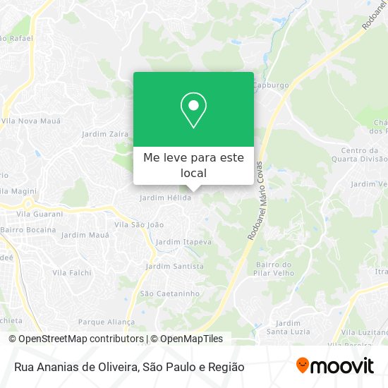 Rua Ananias de Oliveira mapa