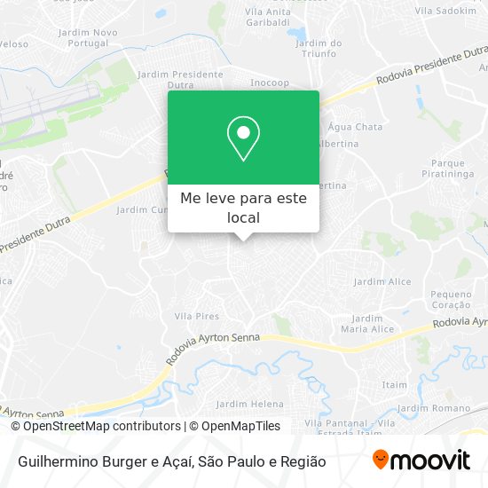 Guilhermino Burger e Açaí mapa
