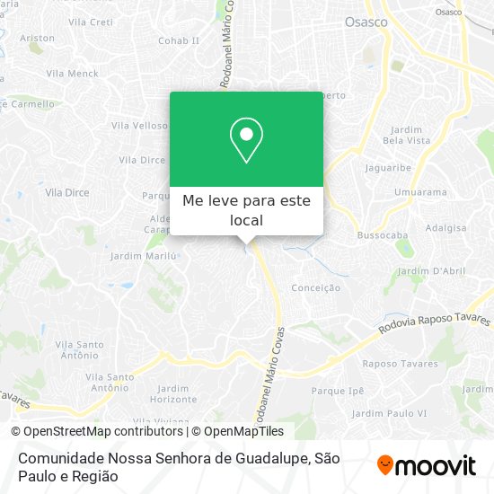 Comunidade Nossa Senhora de Guadalupe mapa