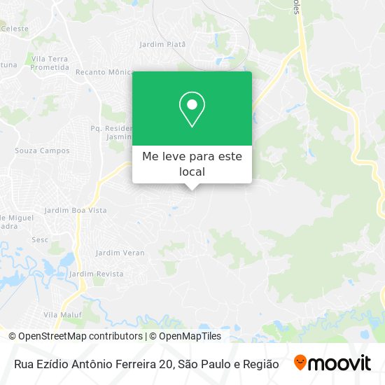 Rua Ezídio Antônio Ferreira 20 mapa