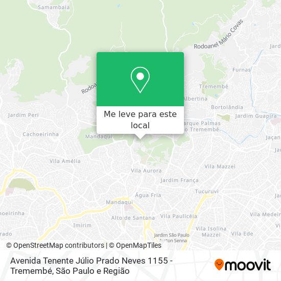 Avenida Tenente Júlio Prado Neves 1155 - Tremembé mapa