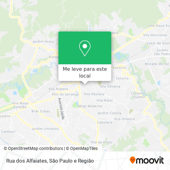 Rua dos Alfaiates mapa