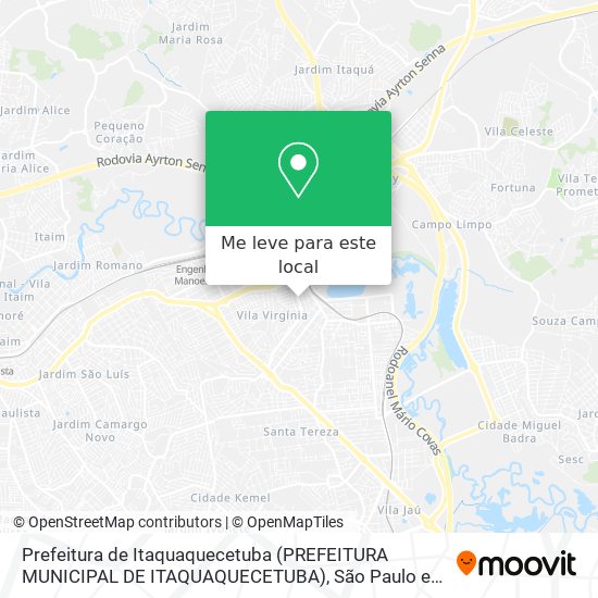 Prefeitura de Itaquaquecetuba (PREFEITURA MUNICIPAL DE ITAQUAQUECETUBA) mapa