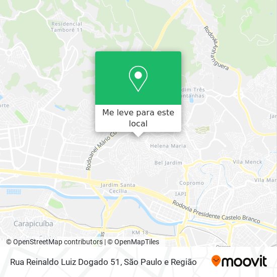 Rua Reinaldo Luiz Dogado 51 mapa