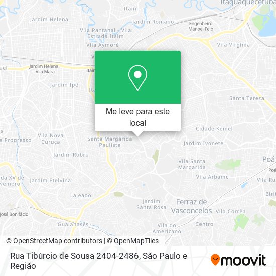 Rua Tibúrcio de Sousa 2404-2486 mapa