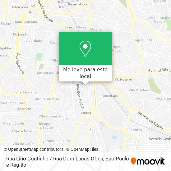 Rua Lino Coutinho / Rua Dom Lucas Obes mapa