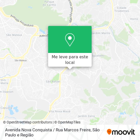 Avenida Nova Conquista / Rua Marcos Freire mapa