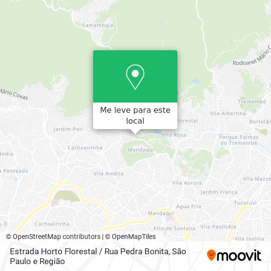 Estrada Horto Florestal / Rua Pedra Bonita mapa