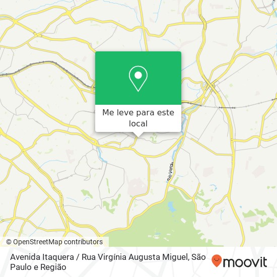 Avenida Itaquera / Rua Virgínia Augusta Miguel mapa
