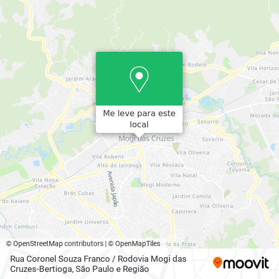 Rua Coronel Souza Franco / Rodovia Mogi das Cruzes-Bertioga mapa
