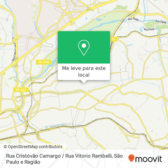 Rua Cristóvão Camargo / Rua Vitorio Rambelli mapa