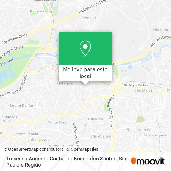 Travessa Augusto Casturino Bueno dos Santos mapa