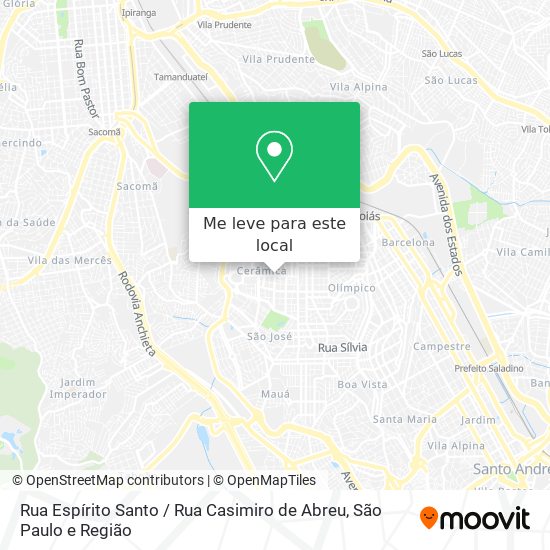 Rua Espírito Santo / Rua Casimiro de Abreu mapa