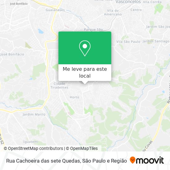 Rua Cachoeira das sete Quedas mapa