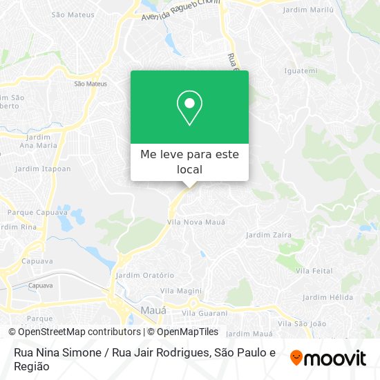 Rua Nina Simone / Rua Jair Rodrigues mapa