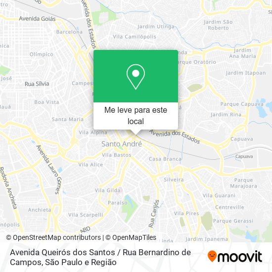 Avenida Queirós dos Santos / Rua Bernardino de Campos mapa
