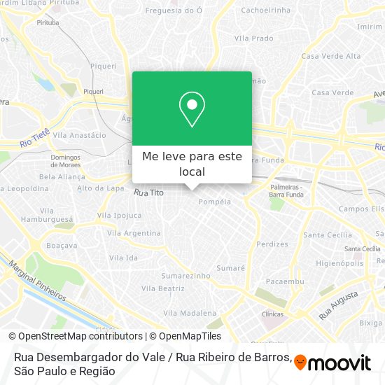 Rua Desembargador do Vale / Rua Ribeiro de Barros mapa