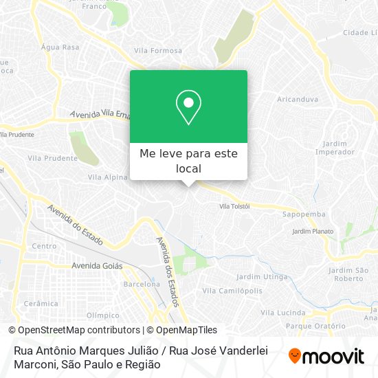 Rua Antônio Marques Julião / Rua José Vanderlei Marconi mapa