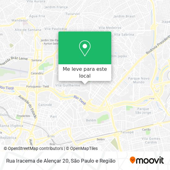 Rua Iracema de Alençar 20 mapa