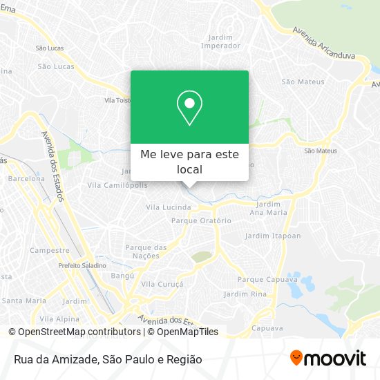 Rua da Amizade mapa