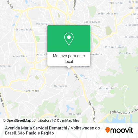 Avenida Maria Servidei Demarchi / Volkswagen do Brasil mapa