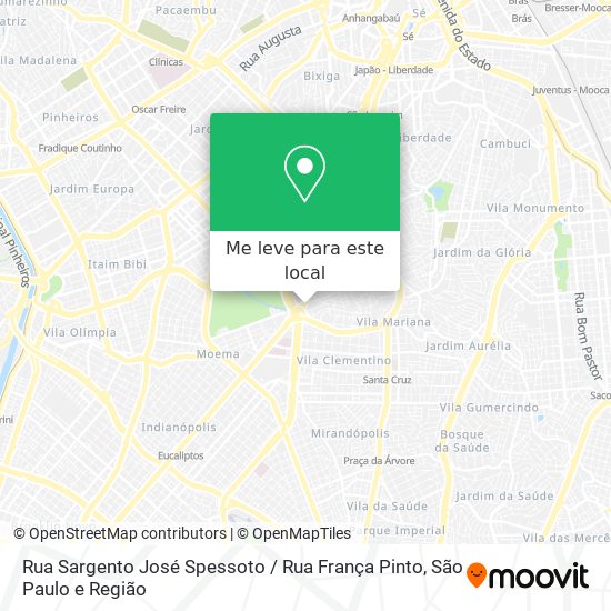 Rua Sargento José Spessoto / Rua França Pinto mapa