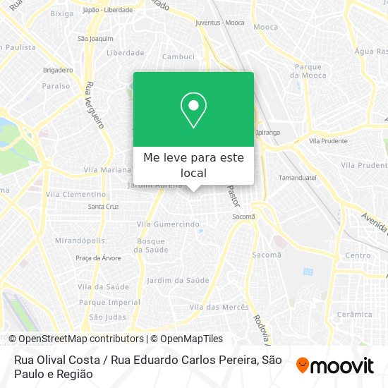Rua Olival Costa / Rua Eduardo Carlos Pereira mapa