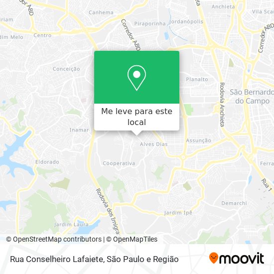 Rua Conselheiro Lafaiete mapa