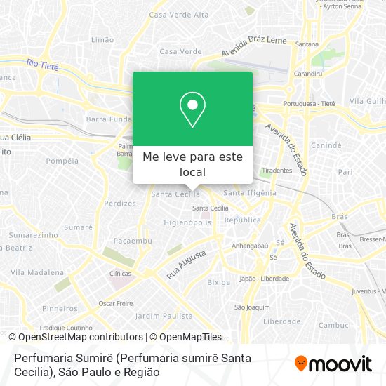 Perfumaria Sumirê (Perfumaria sumirê Santa Cecilia) mapa