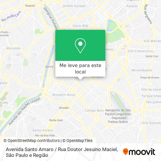 Avenida Santo Amaro / Rua Doutor Jesuíno Maciel mapa