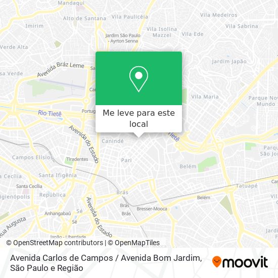 Avenida Carlos de Campos / Avenida Bom Jardim mapa