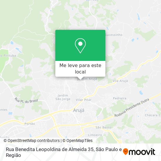 Rua Benedita Leopoldina de Almeida 35 mapa