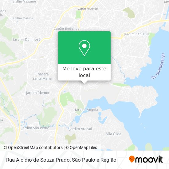 Rua Alcídio de Souza Prado mapa